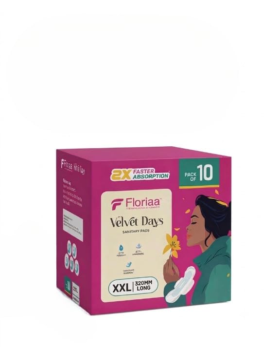 Velvet Days XXL Sanitary Pads for Women | 320 mm Ultra Thin Cottony Soft Menstrual Napkins with Wings | Overnight Heavy Flow Protection, Leak Proof, Rash-Free, Super Absorbent | Pack of 30-image-39