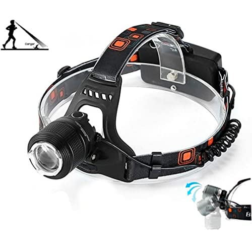 Lanterna de Cabeça Profissional HeadLight Farol Branco Para Bicicleta LED com Zoom Ajustável e Supor