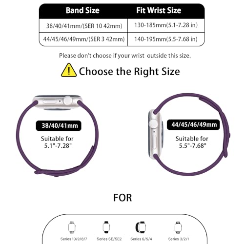 Image of Thin Silicone Band Compatible with Apple Watch 41mm 38mm 40mm 46mm 45mm 42mm 44mm, Slim Narrow Replacement Sport Strap Wristband for iWatch Series 11 10 9 8 7 6 5 4 SE Ultra 3 2 1 Women Men