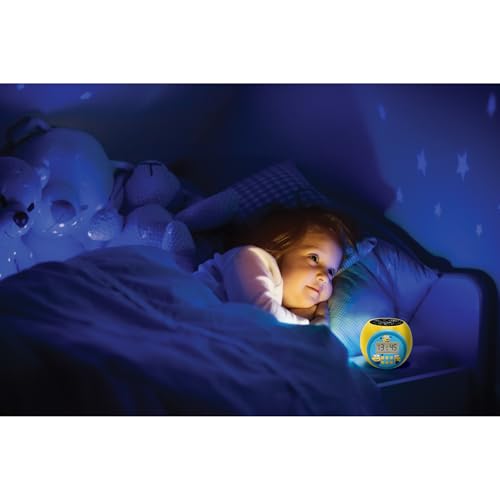 LEXIBOOK, Despicable Me Minions, budzik projektorowy z funkcją drzemki i funkcją alarmu, lampka nocna z timerem, ekran LCD, zasilanie bateryjne, żółty, RL977DES