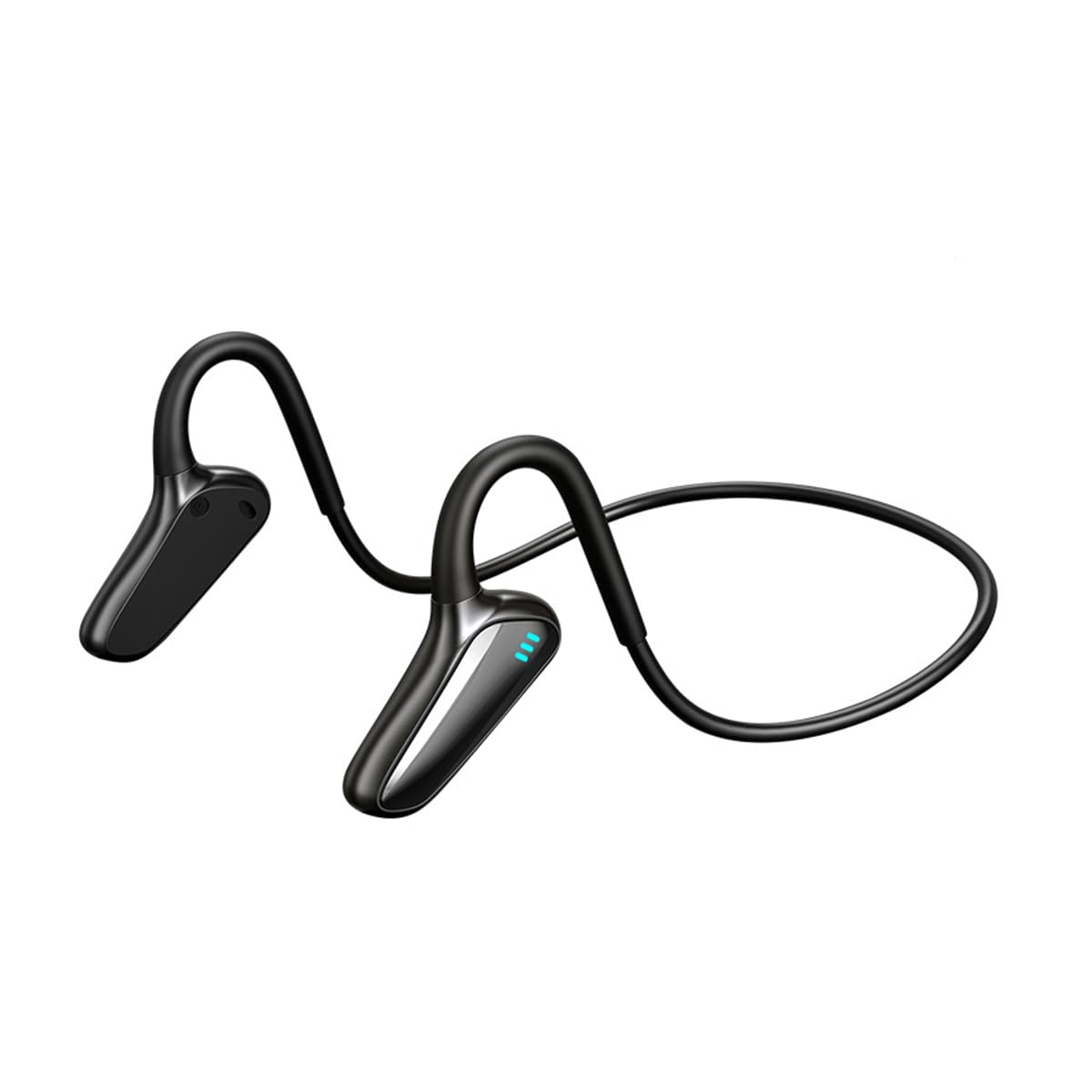 JINSERTA Bone Conduction Bluetooth Headphones?Bluetooth 5.2 Open Ear Headphones Sports Wireless Earphones Up to 15 Hours Playtime Sweatproof Bone Headphones for Running,Cycling,Hiking,Driving (Black)