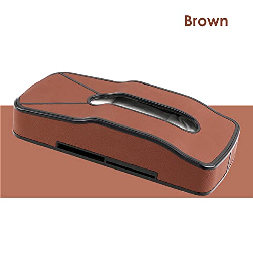 Image of NIKAVI M3012 Tissue Paper Holder for Car (Brown)