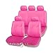 Produktbild PREMIUM Kunstleder Sitzbezug Sitzbezüge Sitz Pink Rosa SET Universal Universell für viele Fahrzeuge