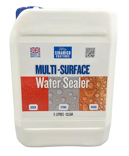 Siramico Coatings Multi-Surface Water Sealer | Clear Waterproofer | 5 Litres | Universal Water Sealer for Brick, Stone & Wood.