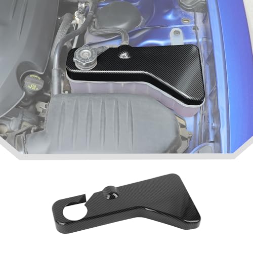 JeCar Carbon Fiber Hood Engine Coolant Tank Cover Trim for Dodge Challenger Charger Chrysler 300/300c 2011-2023 Accessories