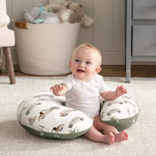 Image of GRSSDER Nursing Pillow Cover Stretchy Minky Removable Nursing Covers for Breastfeeding Pillows, Ultra Soft Comfortable Slipcover for Boy and Girls