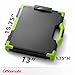 Officemate Carry All Clipboard Storage Box, Letter/Legal Size, Black & Green (83325)