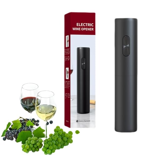 Electric Wine Opener – Automatic Wine Bottle Opener, Lightweight 350g Battery Operated Wine Opener for Synthetic & Wooden Stoppers – Easy-to-Use Wine Gift for Adults