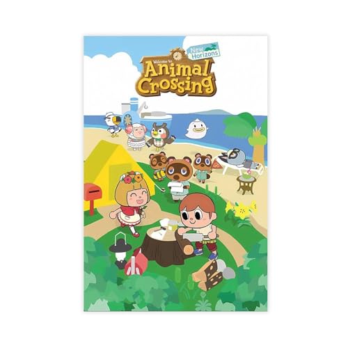 BLJKHTGG Póster de Animal Crossing sobre lienzo, póster de videojuegos, decoración de dormitorio, decoración de paisaje, regalo, 60 x 90 cm