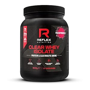 Reflex Nutrition Clear Whey Isolate | Whey Isolate Protein Powder | 20g Protein | 510g | Raspberry