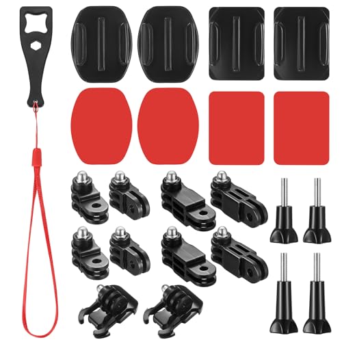 12-in-1 Adhesivos Soporte para GoPro Soportes Pegatinas Plano y Curvo, Soporte para Aasco de Cámara Kit, Soporte Camara Accion Casco para GoPro Hero Session 4/3/3+/2 dji Osmo Cámaras de Acción