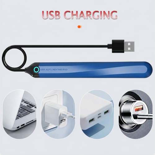 Image of Heat Stick USB Warming Rod [ 42℃ Quick Heating Auto Temperature Control ] Drying Stick Diatomite Water Absorption Stick 2-Piece Set