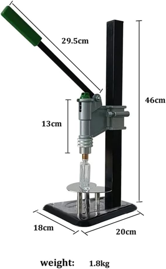 Perfume Crimper Bottle Capper - Stainless Steel Manual Press Capping Machine - Height Adjustable Tool for Essential Oil and Spray Bottles