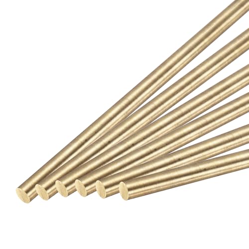 Tiges rondes en laiton de 6 mm x 300 mm uxcell pour modélisme et bricolage