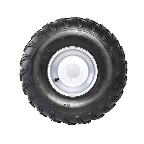 2Pcs 19x7-8 Front and 2Pcs 18X9.5-8 Rear Tubeless Wheel Tire With Rim for ATV Go Kart Quad Bike 4 Wheelers