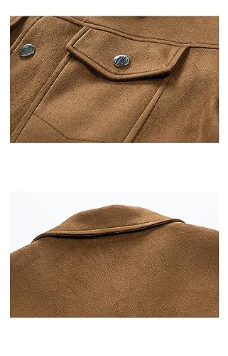 Jegsnoe Men's Suede Jackets Trucker Coats Autumn Winter Casual Vintage Streetwear Motorbike Jackets3
