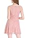 Allegra K Women's Sleeveless Semi Sheer Yoke Floral Lace Mini Flare Dress XS Pink
