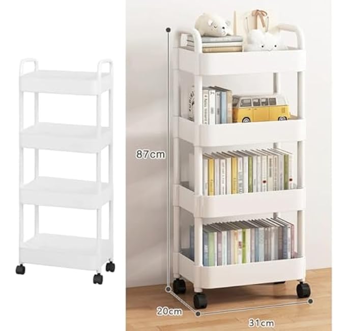 Multi-purpose Kitchen Organizer with Multiple Layers, Kitchen Organizer Cart, Kitchen Organizer, Kitchen Organizer (White)