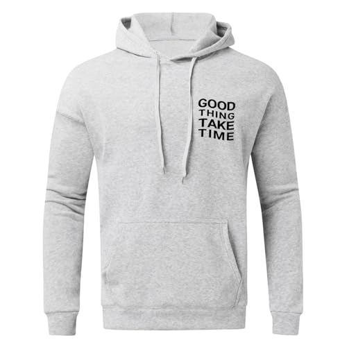 Men's Long Sleeve Hooded Sweatshirt Casual Lightweight Hoodies Pullover Drawstring Hoodie with Pocket Hoodie4