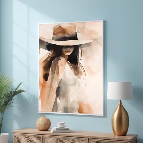 Illustration de mode sur toile 80x110 cm haut de gamme pour salon élégant