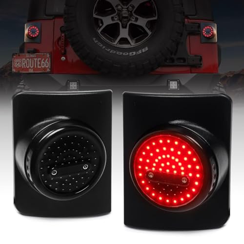 DKMGHT LED Tail Lights for Jeep Wrangler JK JKU 2007-2018 [DOT Approved] [Smoked Lens] [Plug n Play] Gen5