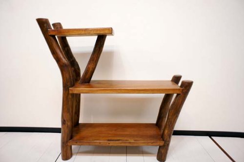 Amazon | アジアン家具 バリ家具 ♪ARチーク材 ナチュラルラック
