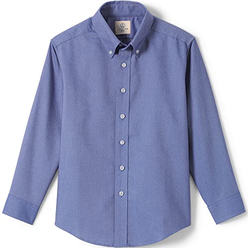 Image of Lands' End School Uniform Boys Long Sleeve Oxford Dress Shirt