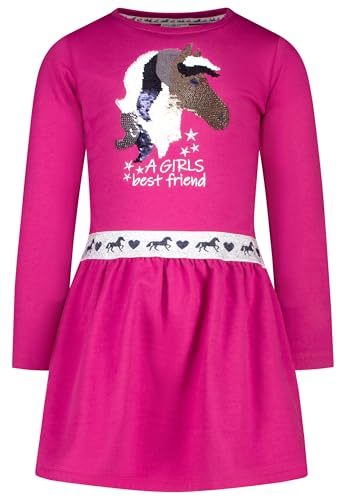 Sweatkleid mit Wendepailletten Pferd und Lurexbund