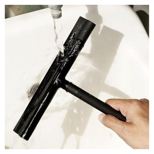Limpiador negro metálico con mango largo ergonómico 5