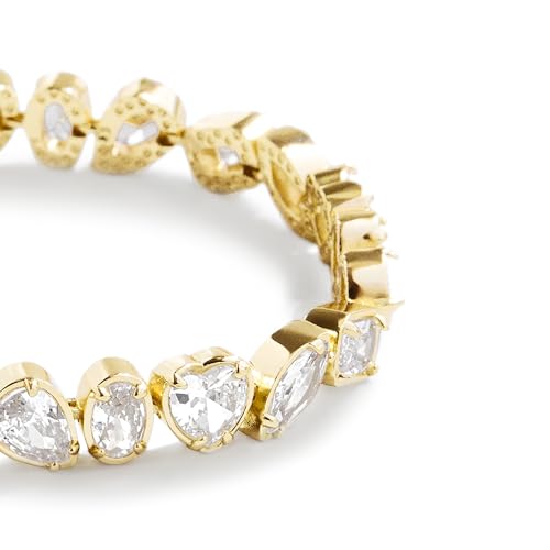 14K Gold Filled Tennis Bracelet for Women- Classic Gold Bracelet for Women, Oval Stone Cut Bracelet Valentines, Mothers, Christmas Jewelry Gift for Women2