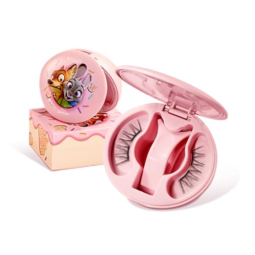 WOSADOZootopia1 Soft Magnetic Eyelashes Kit with Applicator Disney [No.18 Velvet Black] 21.5mm Reusable Glue-free Magnetic Lashes Cruelty-free False Lash Waterproof Lightweight for Heavy Makeup