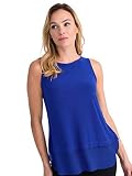 Joseph Ribkoff Womens Layered Hem Tank Style 183126J Color Royal Sapphire Size 14
