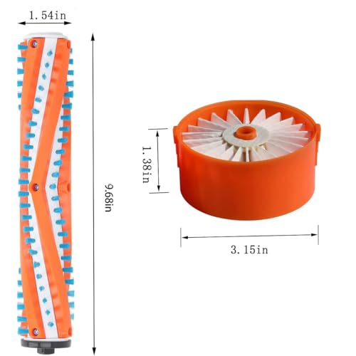Image of Replacement for Black and Decker Powerseries Extreme Cordless Stick Vacuum BSV2020P BSV2020G Replace Part,1 Pack Brush Roller,2 Pack HEPA Filters