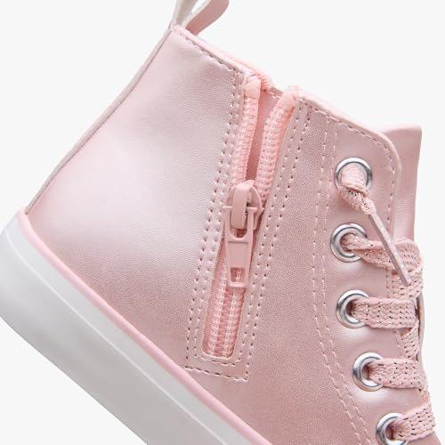 Weestep Toddler Girls Glitter High-Top Sneakers – Easy-On Canvas Shoes4