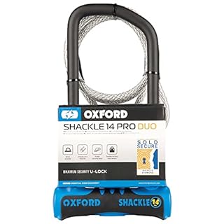 Oxford Shackle14 Pro Duo U-Lock 320mm x 177mm + Cable. Diamond Rated Bicycle and Electric Bike Lock