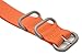 ArtStyle Watch Band with Colorful Nylon Material Strap and Heavy Duty Brushed Buckle (Orange, 22mm)