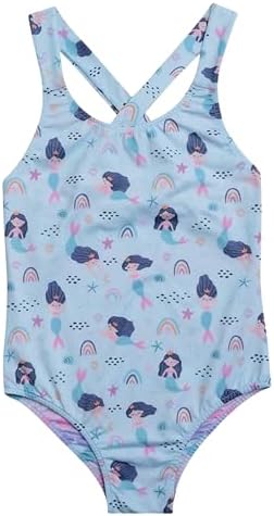 Maiô Infantil Praia Piscina Sereia Estampa Dupla UV 50+ She By Ma...