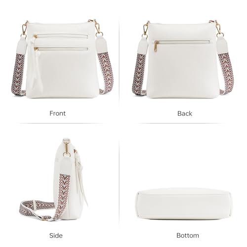 GEMIU Small Cross Body Purses for Women Travel Crossover Bags for Women Women's Shoulder Handbags with Guitar Strap White by GEMIU - Used condition - Image 6