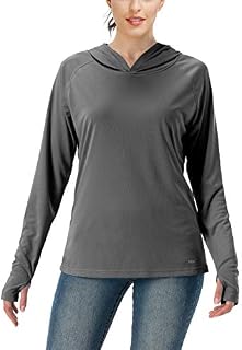 Women's UPF 50+ UV Sun Protection Hoodie Long Sleeve Hiking Shirt Outdoor Performance