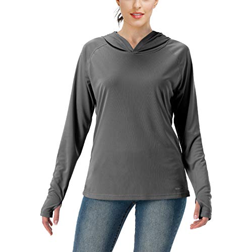 Women's UPF 50+ UV Sun Protection Hoodie Long Sleeve Hiking Shirt Outdoor Performance