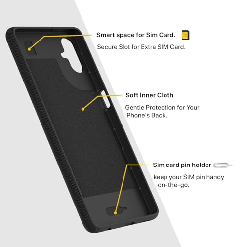 Image of Pikkme Back Cover for Samsung Galaxy F06 5G / Samsung Galaxy M06 5G Camera Protection 3D Hexa Cube Design Silicone Protective Bumper Case (Black)