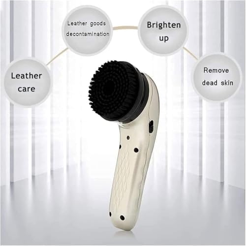 Electric Shoe Polisher Brush - 6-in-1 Multifunctional Heads, USB Rechargeable 1800mAh Battery, Ideal for Leather Shoes, Boots, Bags & Sofas - Ultimate Leather Care & Cleaning Tool