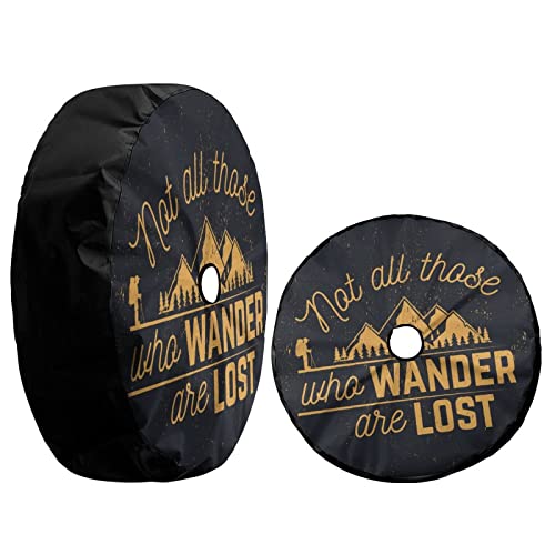 Image of Delerain Spare Tire Cover with Backup Camera Hole Mountains Wheel Covers Waterproof Dust-Proof UV Sun Universal Fit for Jeep Trailer RV SUV Truck (17 Inch for Diameter 31 inch-33 inch)