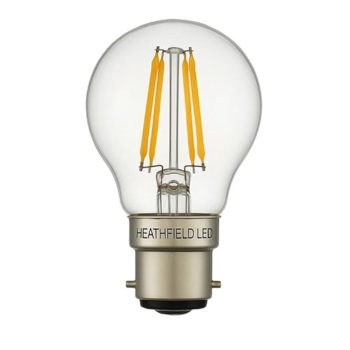 Heathfield LED Golfball Bulb, B22, 4.2W, 2700K Warm White, Dimmable, Clear, 240V, Pack of 10