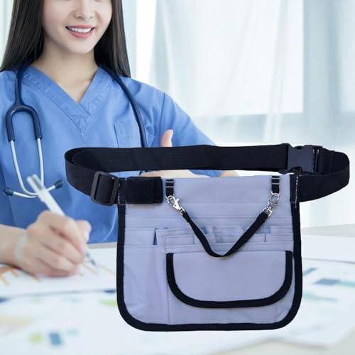 Sac banane infirmière gris clair ajustable avec compartiments outils - 7