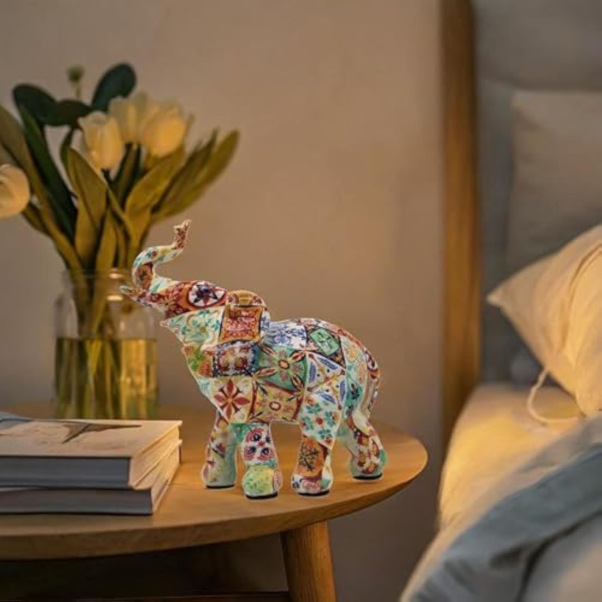 Elephant Figurine Resin Collection Animal Sculpture