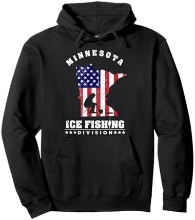 Minnesota Ice Fishing Division US Ice Fisherman Minnesota Pullover Hoodie