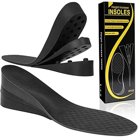 Height Increase Insoles, BGFAE Adjustable Insoles for Women Men, 3 Layer 1.06"-2.75" Heel Cushion Pads, Invisible Arch Supports Insoles, Scalable Insoles, Heel Shoe Lifts Inserts, Orthotic Insoles L Cover