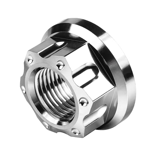 Image of Titanium M6 M8 M10 M12 M14 M16 Flange Bolt Nut Bicycle Motorcycle Rear Axle Car Modification Accessories Pack of 6 (M16 Pitch 1.5mm, Normal Titanium)