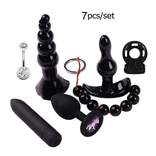 Beaurce Silicone Beads Anâl Plug Vibratoe Ring Six Toys para Hombres Mujeres Parejas